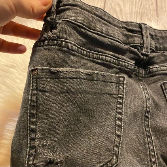 Zara Gray Frayed Destructed Skinny Jeans US 2 - Picture 8 of 10